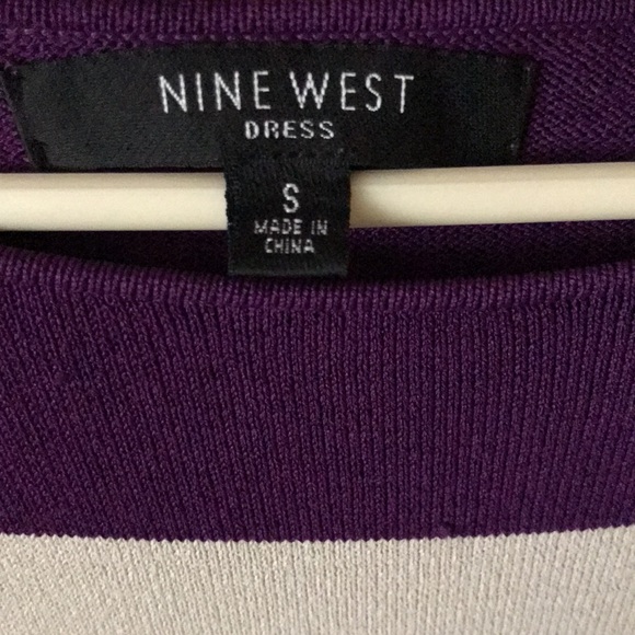 EUC “NINE WEST” COLOR BLOCK 3/4 SLEEVE SWEATER DRESS. SIZE SMALL - Picture 5 of 7